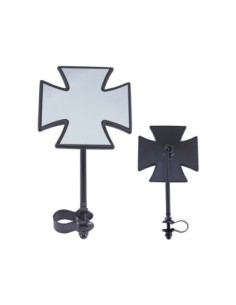 Alloy Iron Cross Mirror Black.